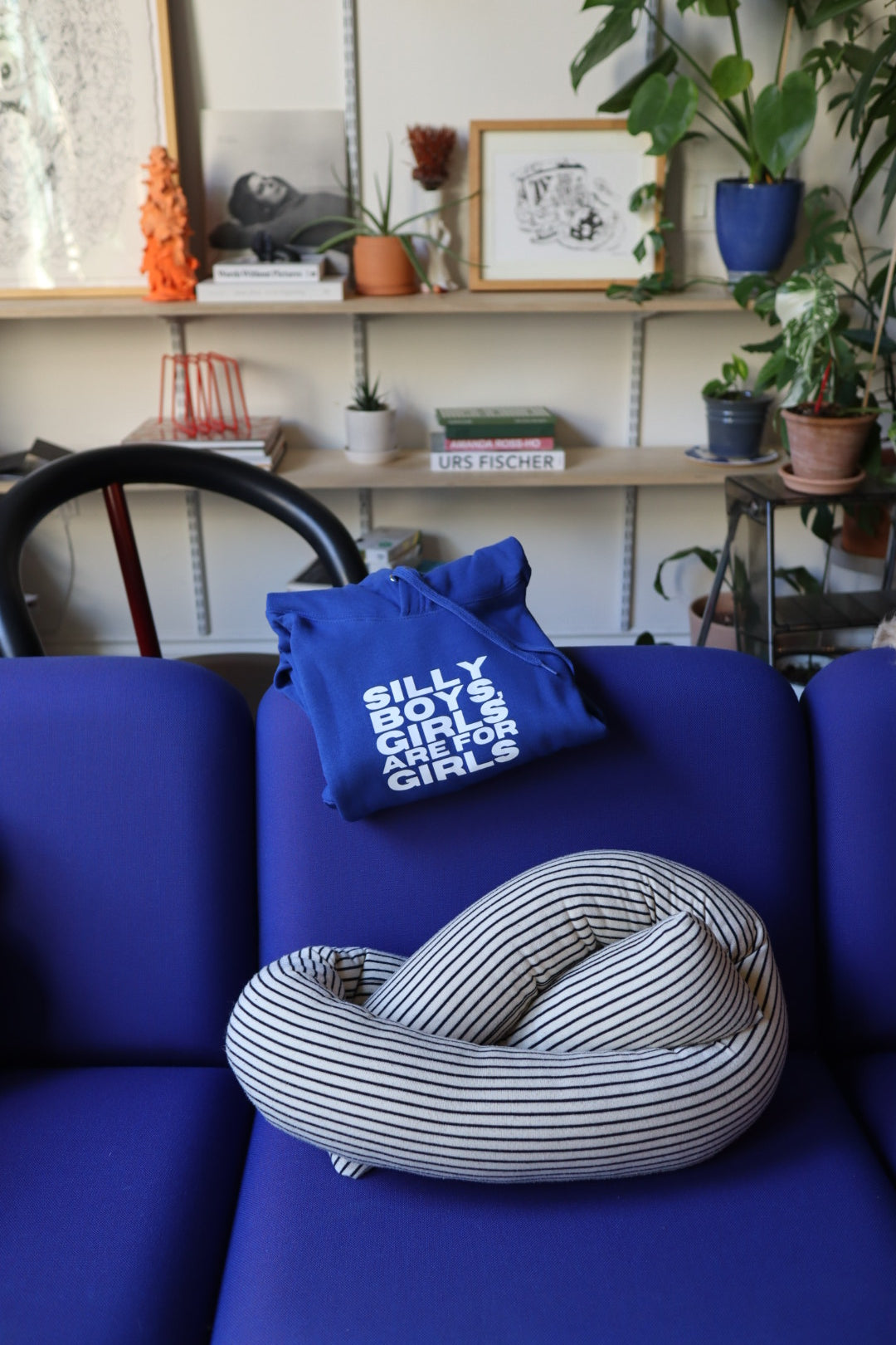 “Silly Boys Girls Are For Girls” Hoodie in Blueberry