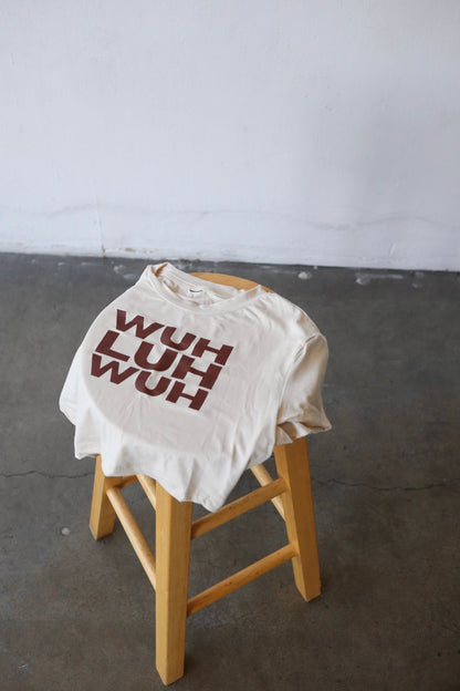 "Wuhluhwuh" Crop Top in Chai