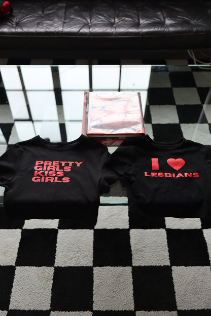 "Pretty Girls Kiss Girls" Crop Top