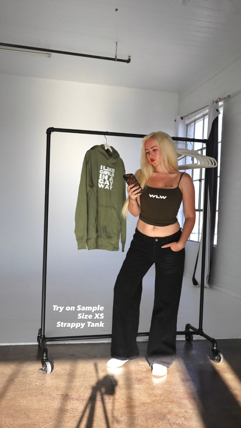 "WLW" Strappy Tank in Matcha