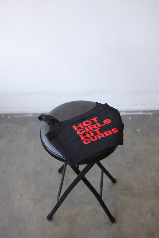 “Hot Girls Hit Curbs” Cropped Tank in Cold Brew