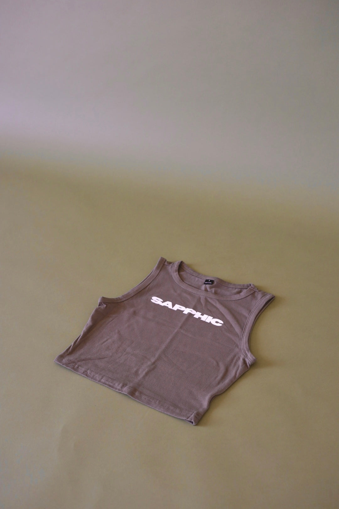 “Sapphic” Muscle Tank in Matcha