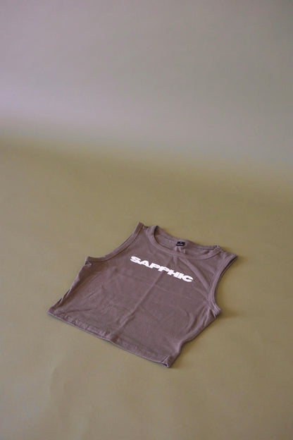 “Sapphic” Muscle Tank in Matcha