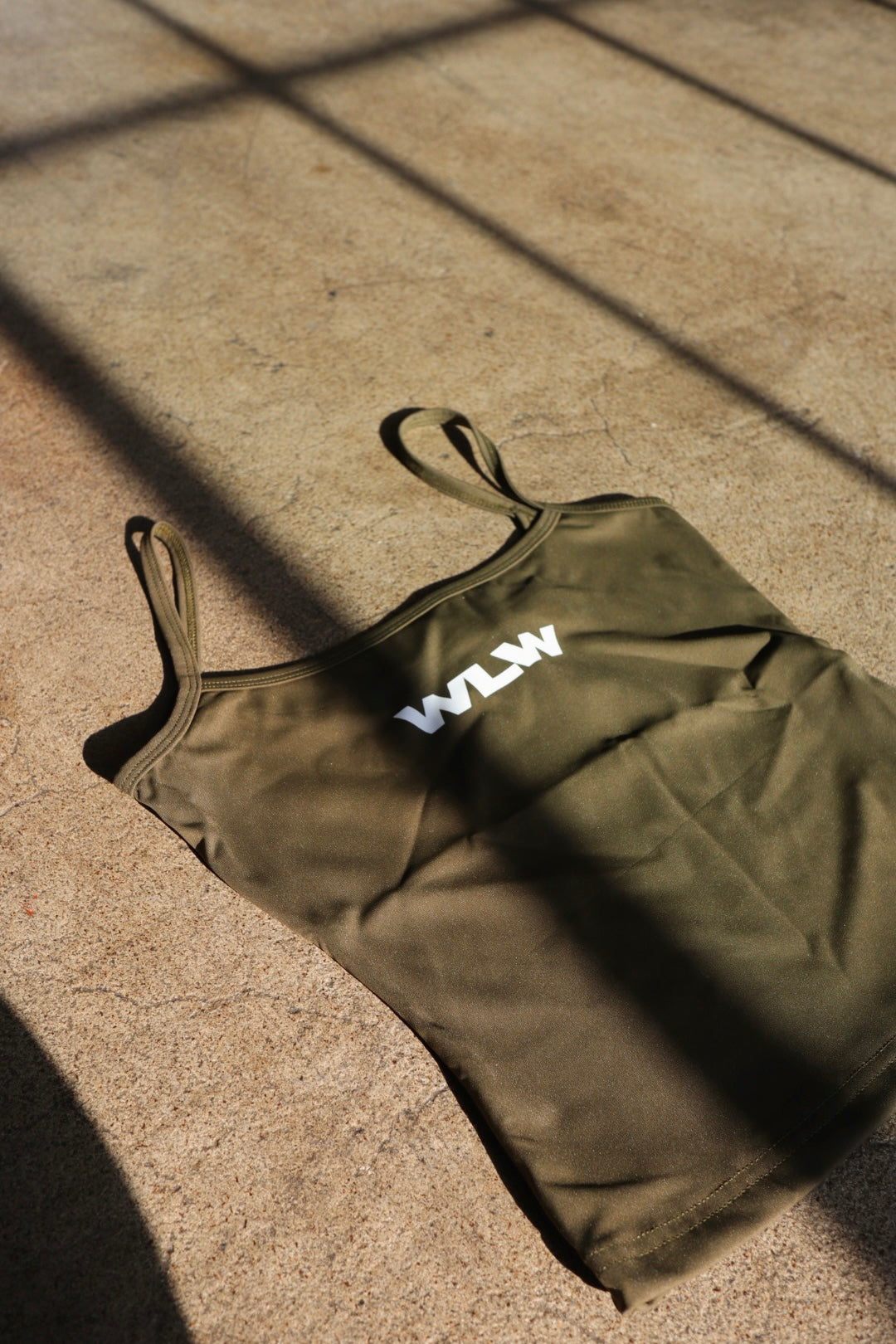 "WLW" Strappy Tank in Matcha