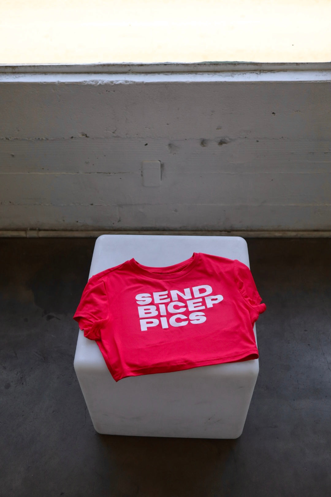 “Send Bicep Pics” Short Sleeve Crop