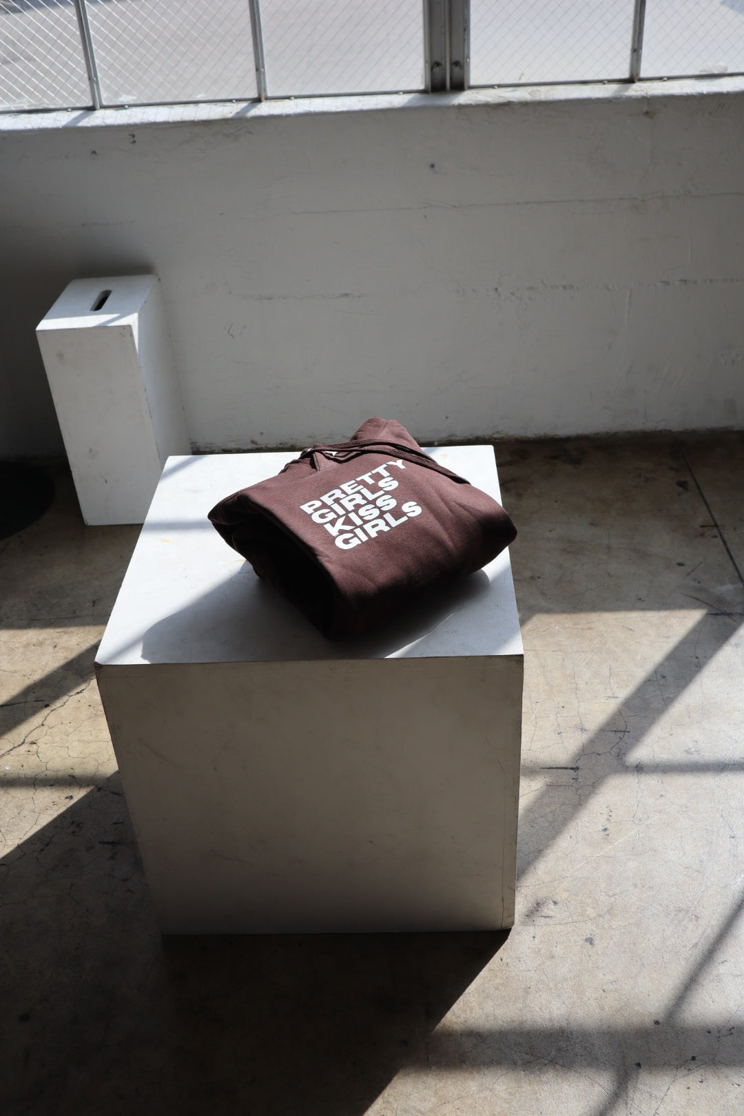 “Pretty Girls Kiss Girls” Hoodie in Coffee