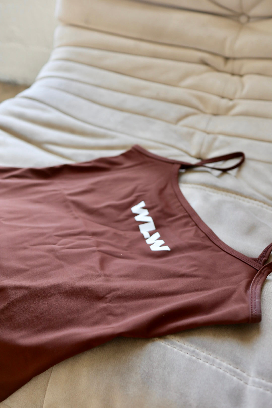 "WLW" Strappy Tank in Coffee