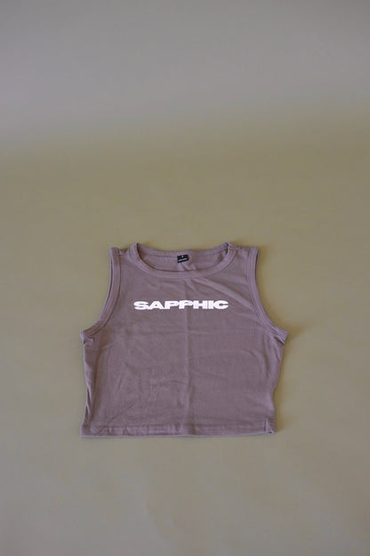 “Sapphic” Muscle Tank in Matcha