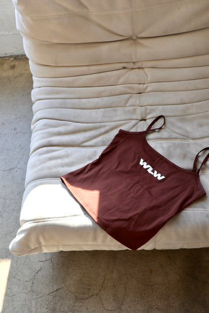 "WLW" Strappy Tank in Coffee