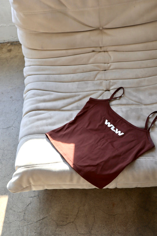 "WLW" Strappy Tank in Coffee