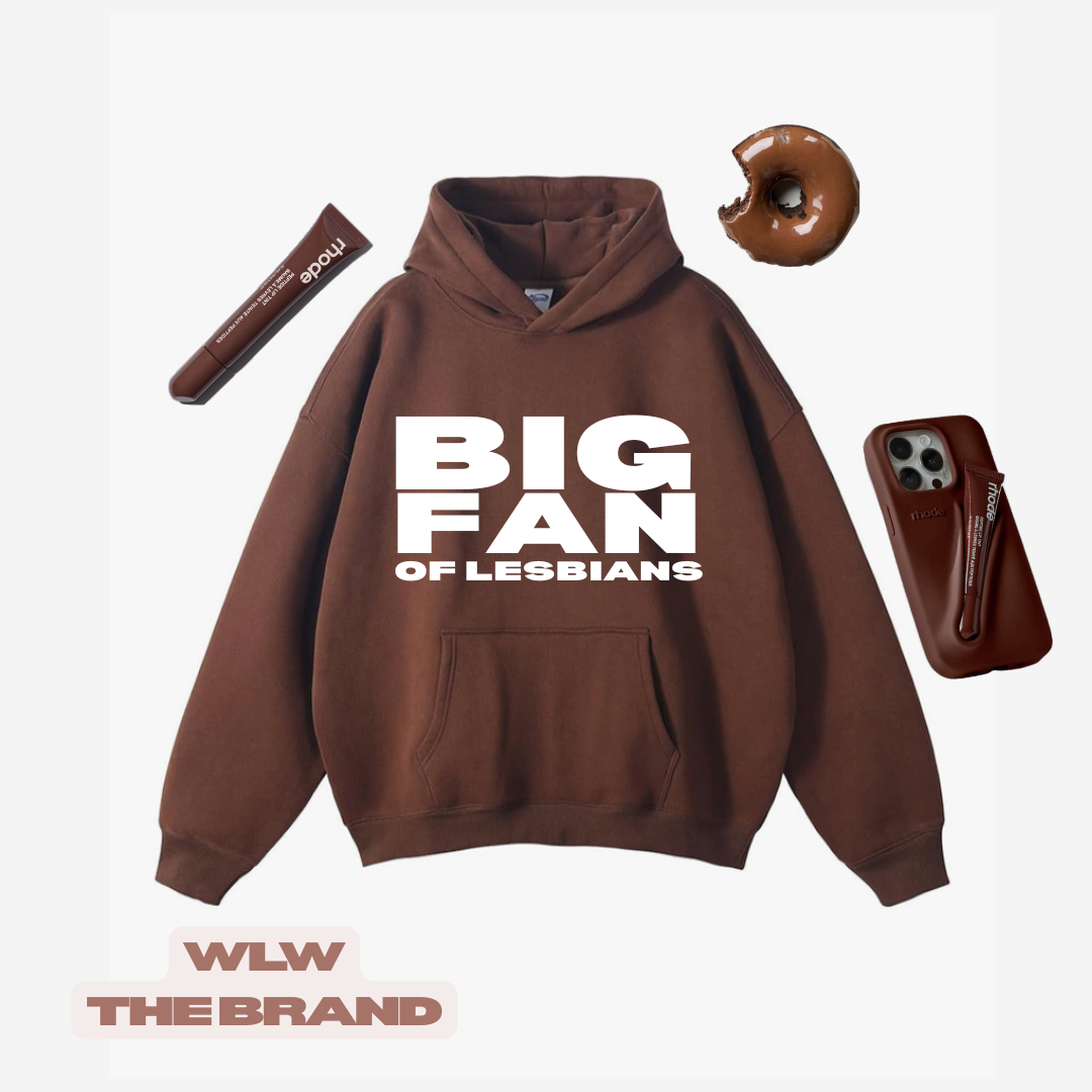 "Big Fan of Lesbians" Hoodie in Coffee