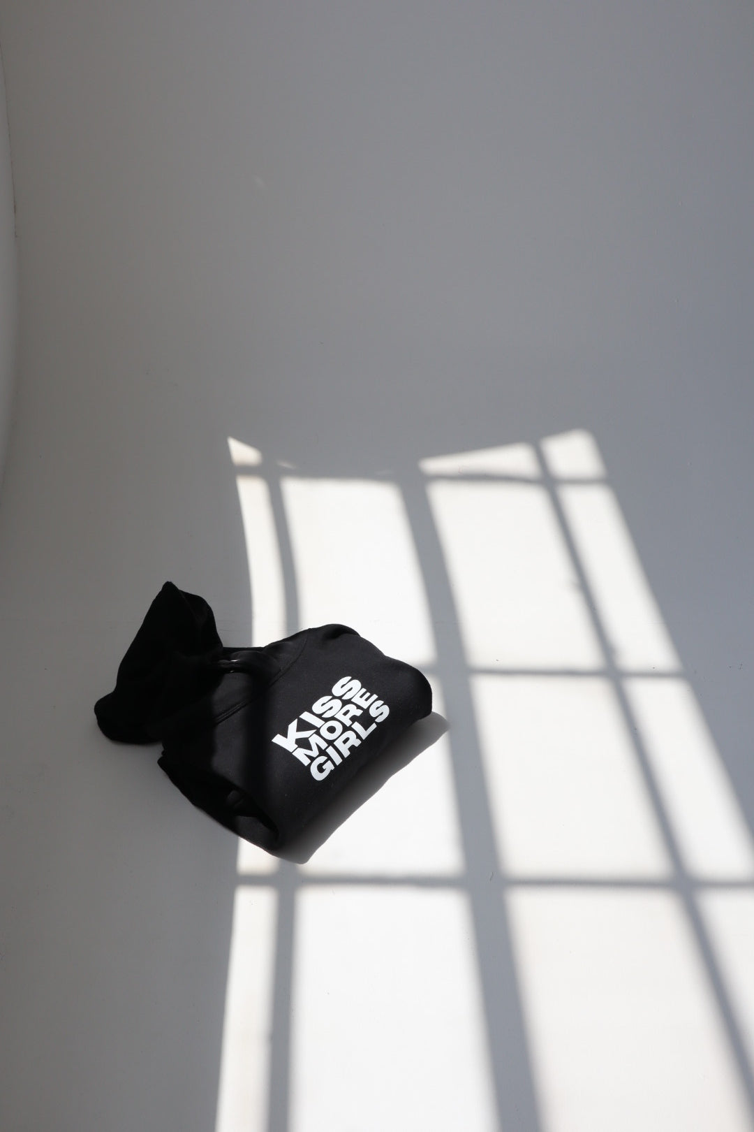 “Kiss More Girls” Hoodie in Cold Brew