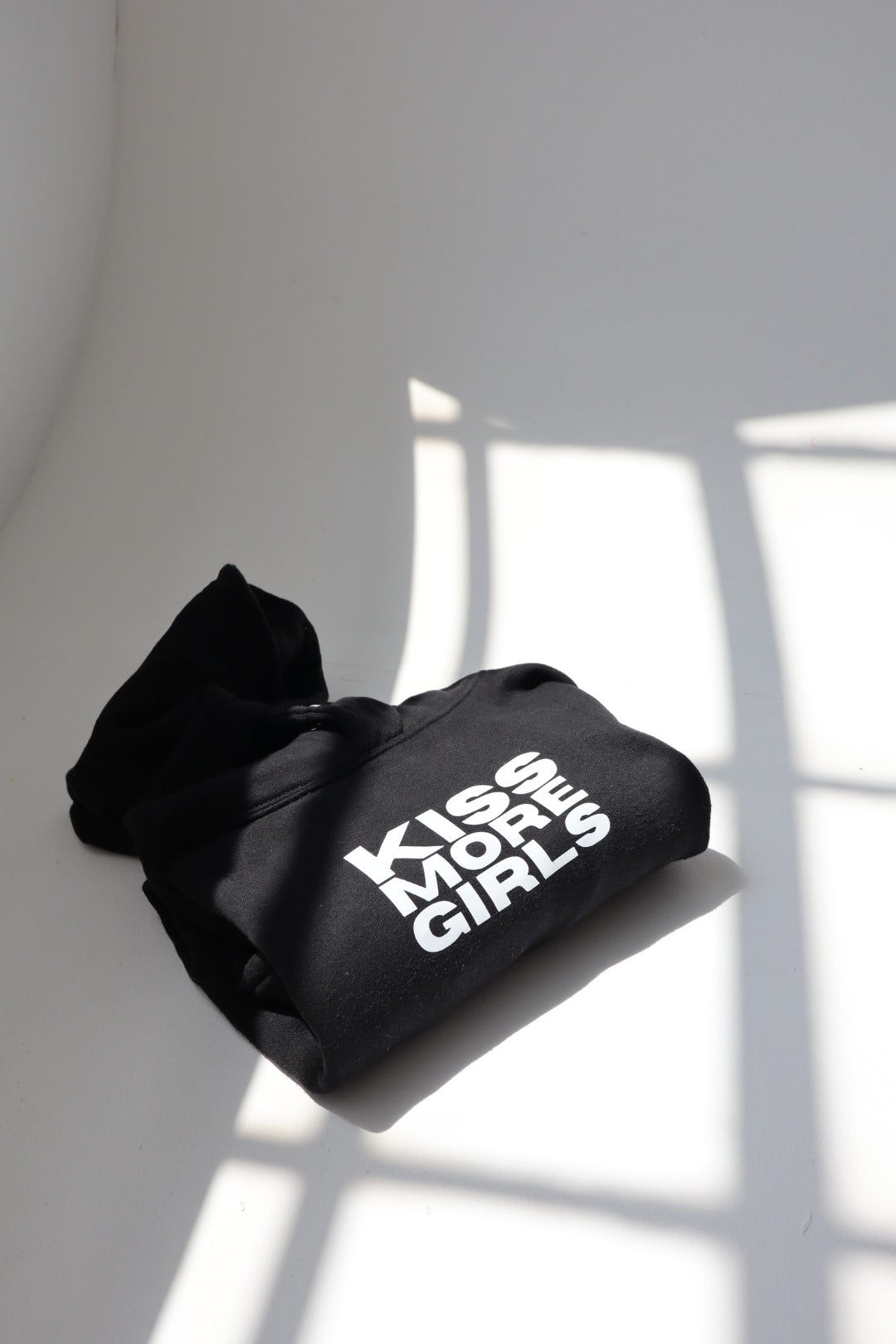 “Kiss More Girls” Hoodie in Cold Brew