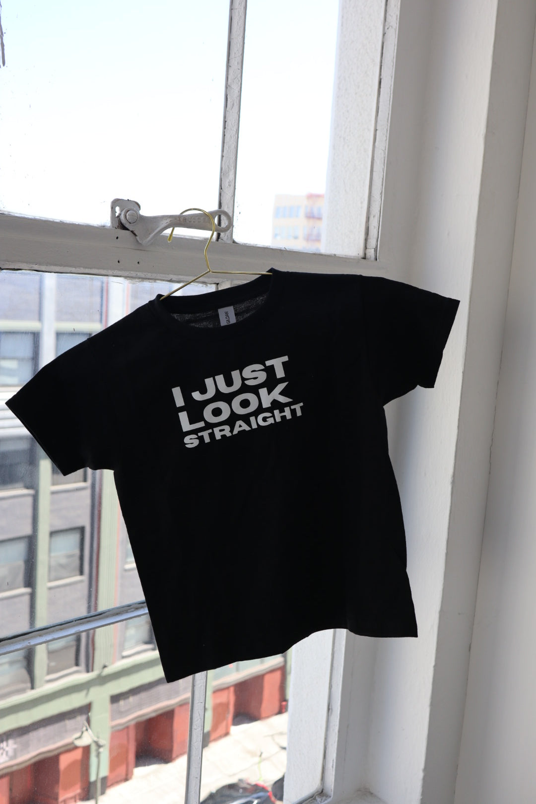 “I Just Look Straight” in Baby Tees and Tees