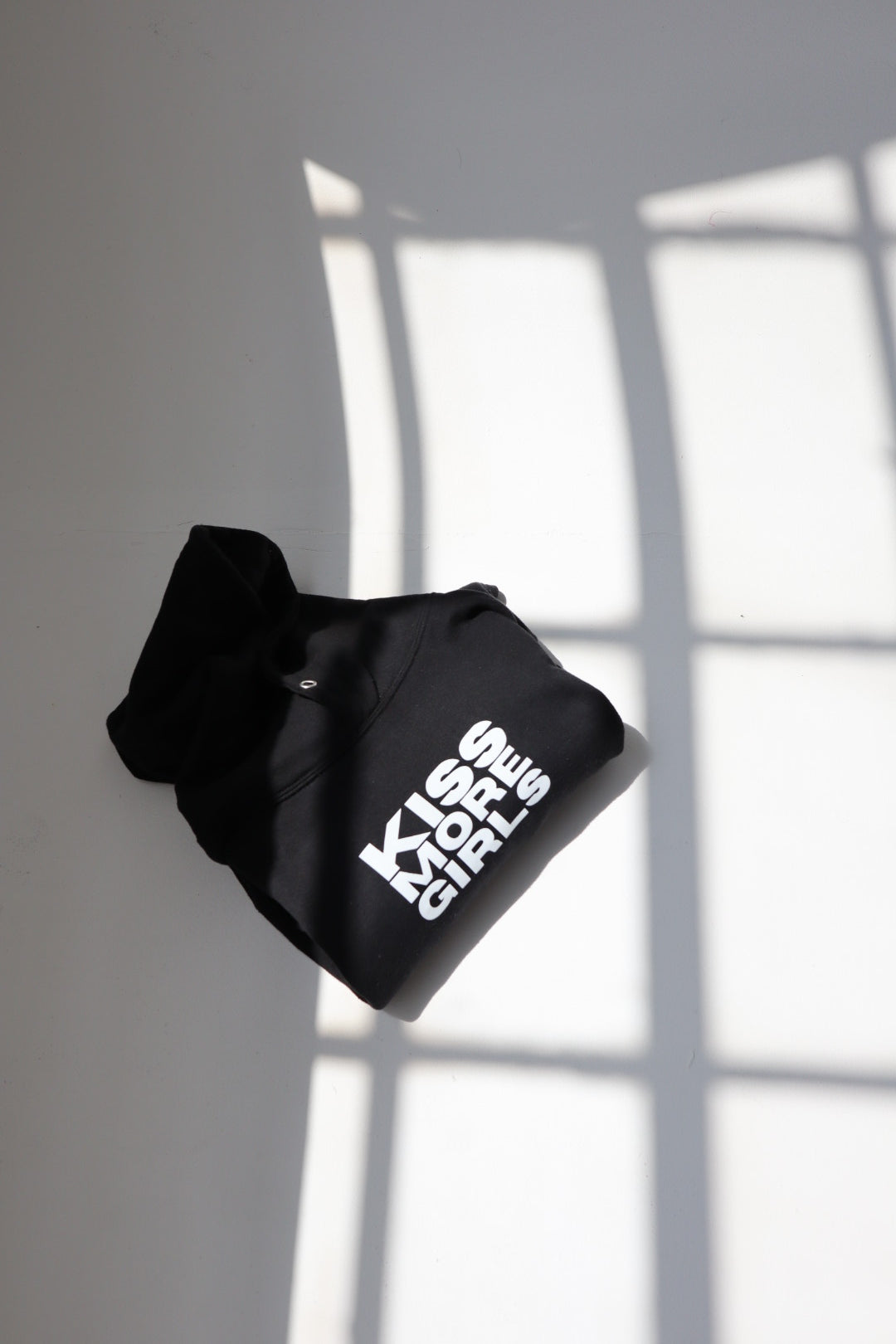“Kiss More Girls” Hoodie in Cold Brew