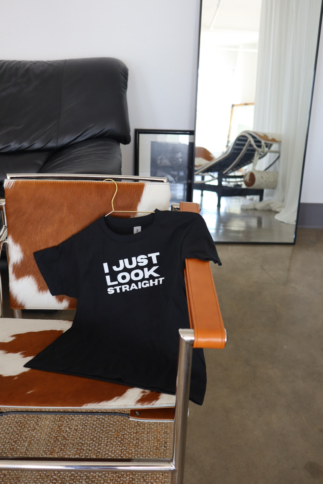 “I Just Look Straight” in Baby Tees and Tees