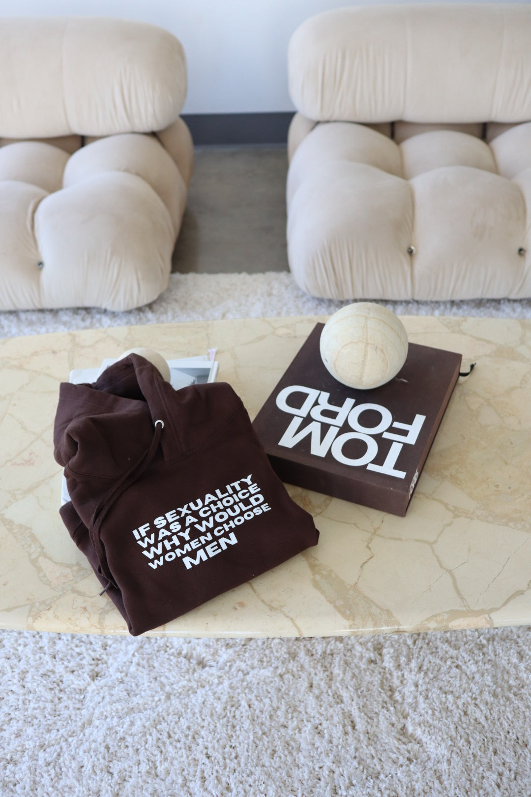 "Choice" Hoodie in Coffee