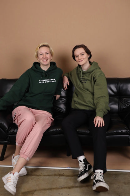 “Kissing Girls Is Worth Going To Hell For” Hoodie in Matcha
